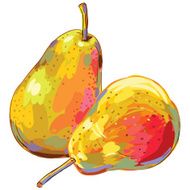 Fresh Pears Isolated on White