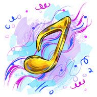 Golden Music Note N2