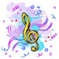Golden Music Note N3