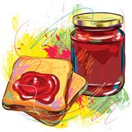 Tasty Bread and Jam