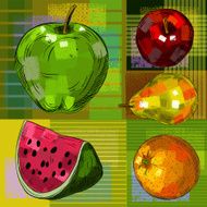 Detailed Drawings of Fruits N3
