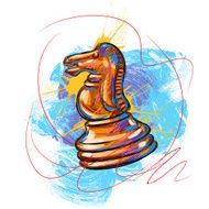 White Chess Knight
