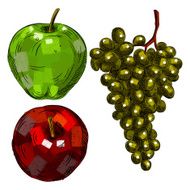 Fresh Fruits isolated on white N3