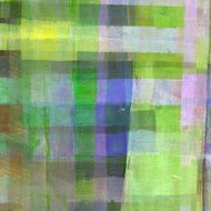 Painted Abstract Art with Bright Yellow and Green