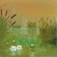 Water lilies on the pond