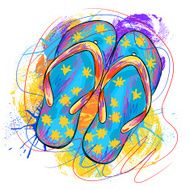 Colorful flip flops N6