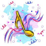 Golden Music Note N4