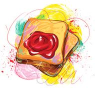 Tasty Bread slices and Jam