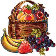 Basketful of Fresh Fruits