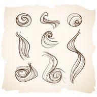 Hair smoke wind or air sketches