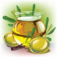 Fresh Olives and Olive oil