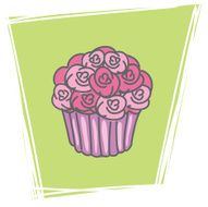 Sketchy Fluffy Cupcake Icon