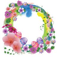 Beautiful Easter Background Frame