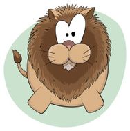 Goofy Lion Vector Illustration