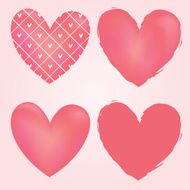 pink watercolor hearts N3