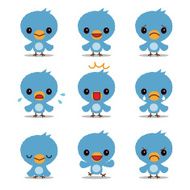 Cute blue bird N2