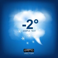 Cloud and Snow weather icon