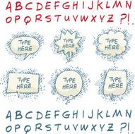 hand drawn bubbles and type
