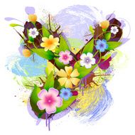 Capital Letter Y created by flowers and leaves