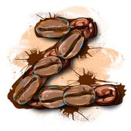 Capital Letter Z created by Coffee beans N2