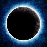 Eclipse on grunge canvas background