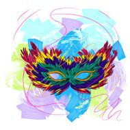 Colorful Mardi gras mask