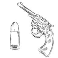 Detailed Drawings of Pistol and Bullet