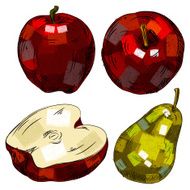 Fresh Fruits isolated on white N6