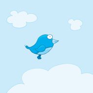 Blue bird in the sky
