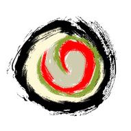 Sushi roll abstract
