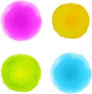 Watercolor set round spots isolated