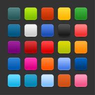 Empty rounded square icon blank web internet button