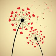 Dandelion with hearts