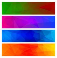 Four vector polygonal backgrounds for banner 3