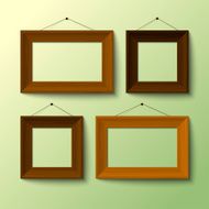 realistic wooden frames for objects