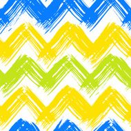 Chevron pattern hand painted with bold brushstrokes N2