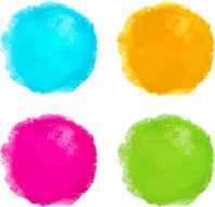 Watercolor set spots isolated