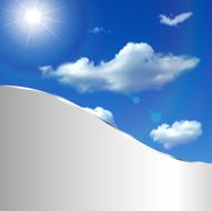 Abstract background with sky sun and clouds