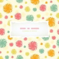 Abstract fluffy shapes torn paper frame background