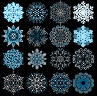 Colored Snowflakes