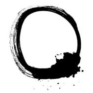 Black brush stroke in the form of a circle N6