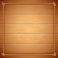 Rope Frame on Wooden Wall