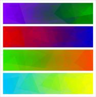 Four vector polygonal background for banner 6