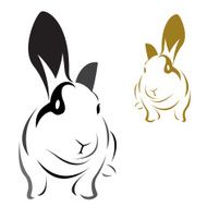 Vector image of an rabbit N3