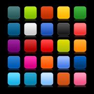 Empty softness web internet blank button rounded square icon