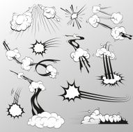 Vector comic book explosion elements N2