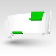 blank origami banner