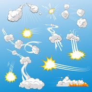 Vector comic book explosion elements N3