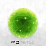 vector modern abstract origami polygonal design (Green Sphere)