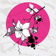 White flower Vector illustration N2